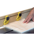 Vertical Table Saw Fence Featherboard Hold Down For Router Tables Quick Adjustment Spiral Grip Clamp used to secure lumber during cuts.