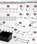 300 Piece Pegboard Hook Set For Garage And Workshop Organization Pro Grade Heavy Duty Durable Hardened Steel Pegboard Accessories