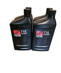 715 Power Steering And Hydraulic Oil Case Of 4 Quarts With High VI Paraffinic Base Stock And LUBIUM Additive containers.