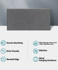 Front view of Two-Piece Studio-Grade Fiberglass Acoustic Panels 47.2 By 23.6 Inches in charcoal grey with sound absorption features