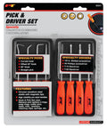 8 Piece Specialty Pick and Driver Set With Scraper, Pro Grade Precision Picks and Hooks in retail packaging.