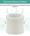 MAF2 Humidifier Filter For Aircare MA0800 MA0600 Kenmore 3 Pack Replacement Wick, shown with water absorption visuals