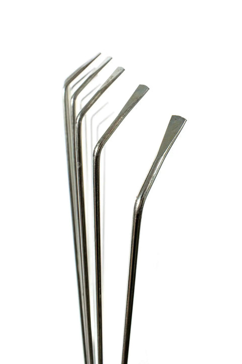 Close-up of steel tines from the Telescopic Folding Garden Rake with Adjustable Head and Beefy Heavy Duty Steel Tines Extendable