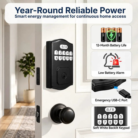 Hassle Free Smart Deadbolt Keyless Entry Lock With Digital Keypad Auto Lock Feature Two Hundred Unique Access Codes Four Spare Keys Super Easy Diy Front Door Installation Top Notch Home Security