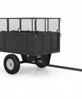 ATV Dump Cart With 1700 Lb Capacity And 17 Cu Ft Steel Bed, Removable Sides, Tow Behind Yard Beast For Tractors, ATVs, And UTVs