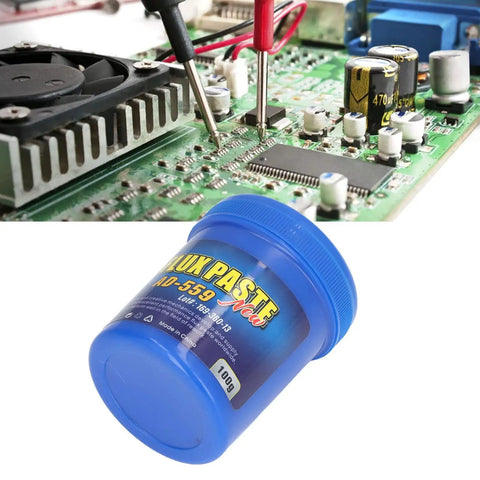 Eco Friendly Solder Paste Flux Cream For Electronics Repair 100g 3.5 oz with PCB and electronic components