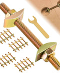 Real Deal M8 X 100Mm Countertop Connectors Kit featuring a heavy duty bolt, nuts, washers, and wrench for woodworking.