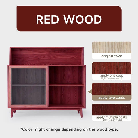 Red Oak All In One Wood Stain And Sealer With Integrated Dripless Brush Two Pack Of 10.6 Oz Cans for wood finishing and color application.