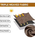 Brown Ombre Curtain Panels Set Of 2 For Small Windows 42W X 63L Each Room Darkening Light Blocking Blockout Thermally Insulated Damask