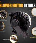 Straight Up Front Hvac Heater Blower Motor For Toyota Corolla Matrix Rav4 700230 showing durable fan blades and 2-pin connector.