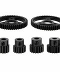 Beefed Up Heavy Duty CNC Machined 6 Piece 32P M0.8 Hardened Steel Gear Set With 53T And 50T Spurs And 13T 15T 17T 19T Pinions