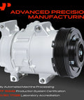 No Stress Bolt Up AC Compressor With Clutch Pre Filled Oil And Six Groove Pulley For Toyota Corolla 2011 To 2013 Matrix 2013 1.8L side view showing quality design