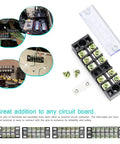 Dual Row Screw Terminal Blocks Set With Covers For Easy Wiring, 8 Sets Of 3 To 6 Positions, 600V 15A Rating, installed view