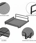 Heavy Duty Black Metal Mesh Wall Mount Bracket For Modems And Network Gear with polyester mesh and welded frame