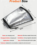 Universal EV Charger Cover No Sweat Waterproof Rain And Snow Protection Rock Solid Magnetic Grip Double Sided Shield For All Electric Vehicles showing size details and material.