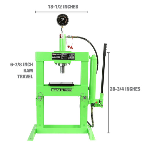 Heavy Duty 10 Ton Hydraulic Benchtop Press With Quick Double Speed Pump Slick Compact Build Badass Power For Garage Bearing Removal Pipe Bending And Straightening Tasks Beast