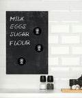 Your Opinion Was Not In My Recipe Round Acrylic Fridge Decor Magnet 2.45 Inch on kitchen whiteboard with grocery list