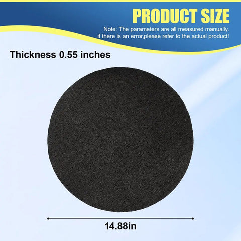 Round Oil Drain Splash Pad 15 Inch Heat Resistant No Mess No Splatter Mat For Car Oil Changes And Transmission Drain Pan Garage Ready For Mechanics And Auto Repairs For Any Garage, 14.88in x 0.55in