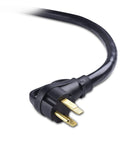 Close-up of the plug end of 50 Amp RV Extension Cord 15 Ft With Easy Grip Handles 6 To 8 AWG NEMA 14 50 Outdoor Heavy Duty Power Cable