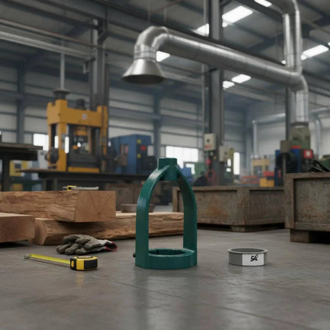 Upgrade Your Woodworking With This Heavy Duty Mortising Machine Drill Press Attachment, green steel mortising tool, workshop setting.