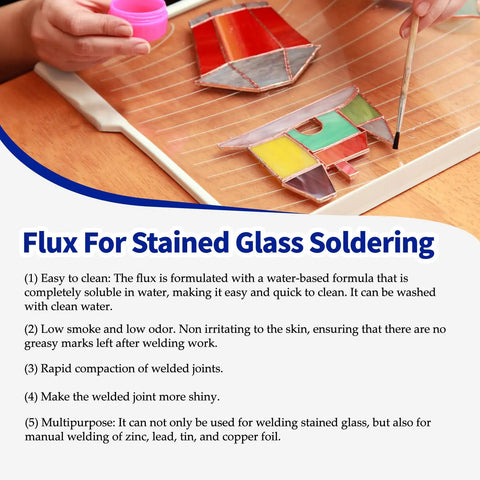 8oz Liquid Solder Flux For Stained Glass Soldering Supplies And Electrical Repairs Water Based Formula Pro Grade Safe