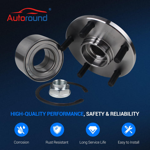 Front Wheel Bearing And Hub Assembly For Toyota Camry 1992 2003 Sienna 1998 2003 Avalon 1995 2004, non-ABS 5 lugs.