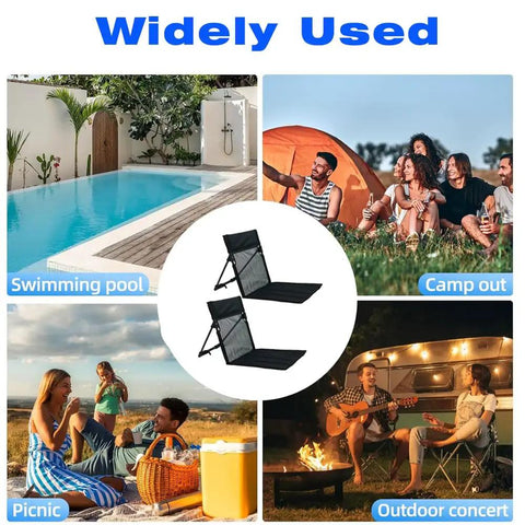 Widely used 2 Pack Foldable Camping Chairs With Mesh Backrest near pools, campsites, picnics, and concerts.