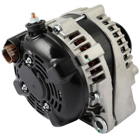 High Output 150Amp 12V Replacement Alternator For Toyota 4Runner 4.7L 2003-2007 And Lexus GX470 4.7L 2003-2007, black and silver unit