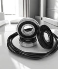 Heavy Duty Front Load Washer Tub Bearing And Seal Kit Replacement For Lg And Kenmore Rigs with steel bearings and rubber seal.