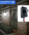 Three Pack Outdoor Photocell Sensor For Dusk To Dawn Lighting No Fuss 120 277V Photoelectric Switch Hardwired Post Light Sensor 500W Load Three To Eight Meter Sensing Distance 2W Power Draw Weatherproof Exterior on wall light