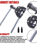 Chain Detacher Breaker Cutter For 25 35 41 40 50 60 Roller Chains 415H 428H 520 530 with spares, close-up of tool components