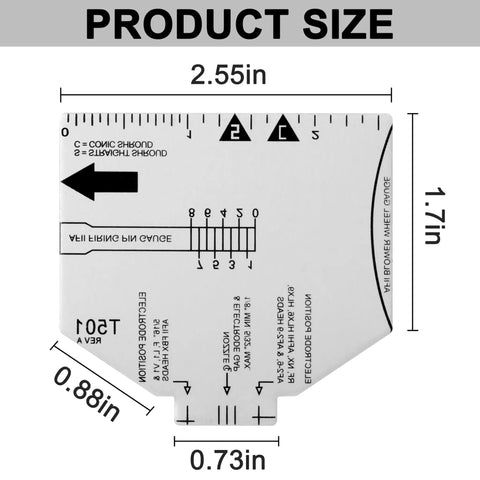 Two Pack Electrode Alignment Gauges For Oil Burners AF AFG SF SM AFD Replaces T231 T500 Gauges, 2.55in size