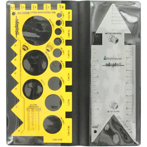 SAE American Thread Identification Kit With Adaptall Gauges For NPT NPSM ORS ORFS ORB AN JIC 37 in open case