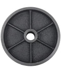 8 Inch Industrial Caster Wheel Replacement Heavy Duty Steel Rigid Caster showing solid steel wheel design and center bore.
