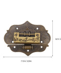 Vintage Zinc Alloy Padlock With Robust Locking Latch Mechanism And Matching Screws For Jewelry Boxes And Suitcases, decorative hasp