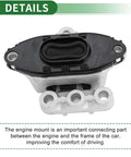 Heavy Duty Engine Motor Mount Straight Bolt On Replacement For Buick Encore 2013 To 2022 And Chevy Trax 2015 To 2022 Solid Rubber Steel Vibration Dampener close-up showing rubber and steel construction.