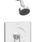 Polished Chrome Shower Trim Kit With Single Handle And One Spray Shower Head, 1.5 GPM Flow, Includes Shower Arm, Wall Mounted