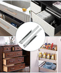 Soft Close Undermount Drawer Slides 22 Inch Concealed 2 Pairs Bottom Mount Full Extension Hidden Drawer Hardware For Kitchen 100 LB Capacity Quiet Glide Heavy Duty Easy Install shown in different drawer settings