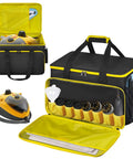 Heavy Duty Steam Cleaner Storage Tote With Flexible Slots For Holding Every Wand Filter And Spray Nozzle, 600D Oxford material.