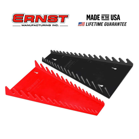 Red And Reverse Black Wrench Tray Organizer Set For Sixteen Wrenches Handy Neat Plastic Storage Trays For Toolbox Or Wall