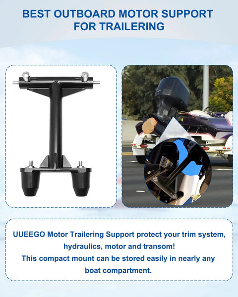 Outboard Transom Saver For Trailering, Heavy Duty Motor Support For 75 90 115 200 225 250 300 HP 4 Stroke And V6 175 HP Engines, Mercury SeaPro And Pro XS Compatible, Keeps Transom Safe And Stable During Transport
