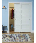 Installed Beefy 48 Inch Top Hung Sliding Door Hardware Kit For 3/4 Inch Doors, 150 Pound Capacity, All Aluminum Track, 2 Door Heavy Duty