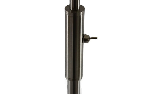 Focus Adjustable Beam Led Floor Lamp With 15.5 Inch Gooseneck And Pull Shade detail switch, metal nickel finish