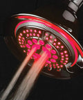 Two In One Shower System With LED Shower Head And Hands Free Option, 10 Settings On A Dope Luxury Spa Setup, spray view