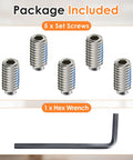 Heavy Duty Set Screw Kit For Quick Faucet Handle Fixes Top Shelf Moen 155023 Replacement Parts includes 5 stainless screws and hex wrench.