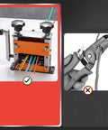 Heavy Duty Aluminum Wire Stripper Machine With Six Adjustable Holes For Stripping Copper And Aluminum Cables efficiently strips multiple wires.