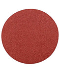 Get Your Project Done With A Killer 10-Pack Of 6-Inch Sanding Discs Featuring Hook And Loop Backing Across Grits Ranging From Rough 40 To Ultra-Smooth 2000 Perfect For Woodwork Polishing And Metal Grinding On Any Random Orbital Sander You Own - Close-up of a 6-inch red sanding disc.