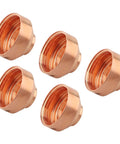 Five fine shields 220931 for Hypertherm PMX plasma cutter, high-grade brass, replacement parts for clean cuts.