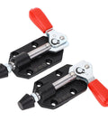 Push Pull Toggle Clamp Set For DIY Woodworking And Metalworking, Pro Grade Tunable Positioning Jig Accessories with red handles