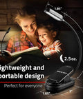 Rechargeable Clip On Book Light For Reading In Bed Hands Free With 3 Light Modes and Flexible Neck, used by mother and child